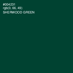 #004231 - Sherwood Green Color Image